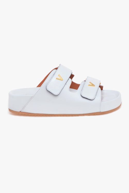 Ciabatta in nappa con doppia fascia