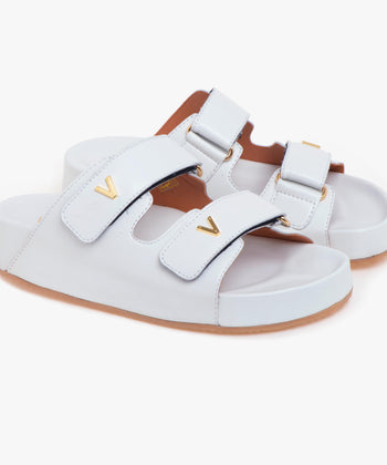 Ciabatta in nappa con doppia fascia - 2