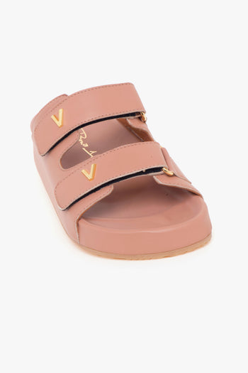 Ciabatta in nappa con doppia fascia - 4