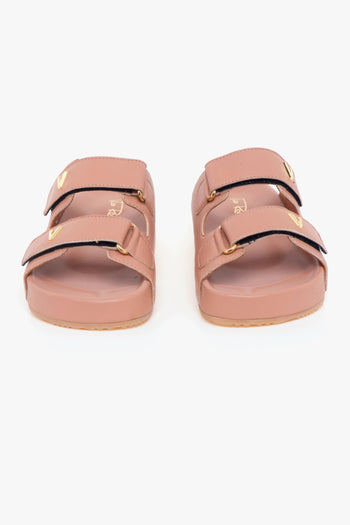 Ciabatta in nappa con doppia fascia - 5