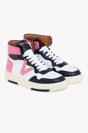 Sneaker basket alta in pelle - 2