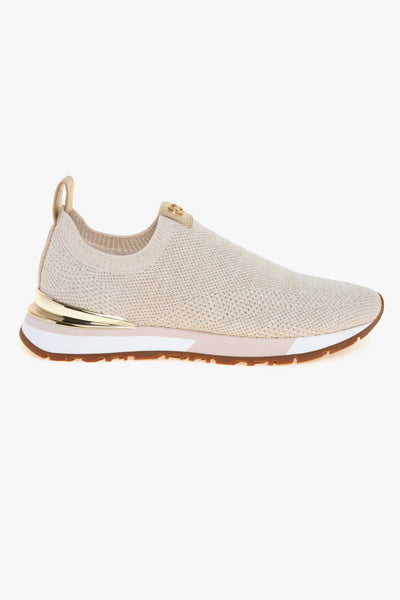 Sneaker slip-on Nova Slip in tessuto laminato stretch BIEGE