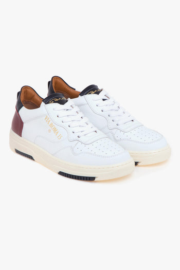Sneaker basket in pelle e camoscio BIANCO - BORDEAUX - 2
