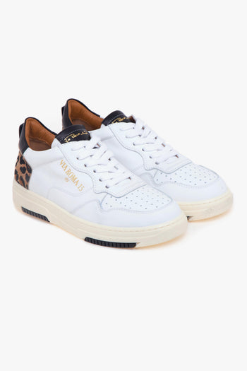 Sneaker basket in pelle con tallone maculato - 2