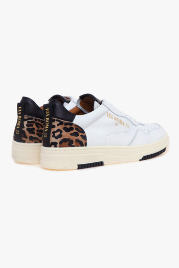 Sneaker basket in pelle con tallone maculato - 3