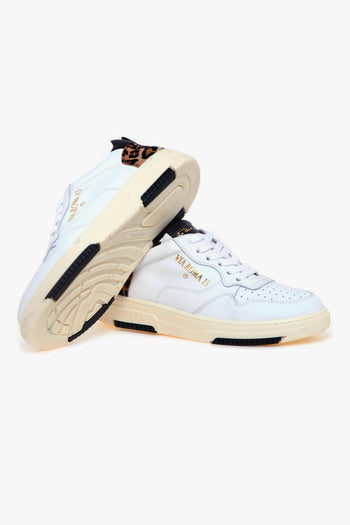 Sneaker basket in pelle con tallone maculato - 4