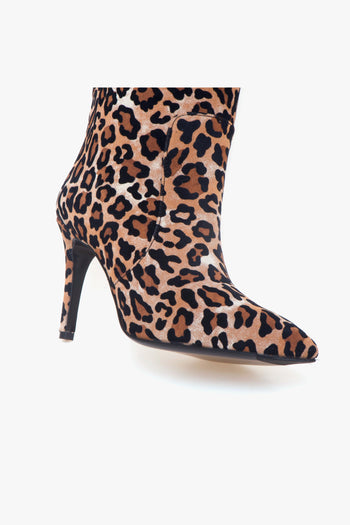 Stivale a tubo in camoscio maculato con tacco 90 mm - 4