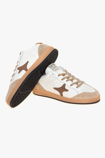 Sneaker modello Sun in pelle e camoscio - 4