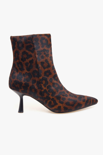 Tronchetto in cavallino maculato con tacco 70 mm