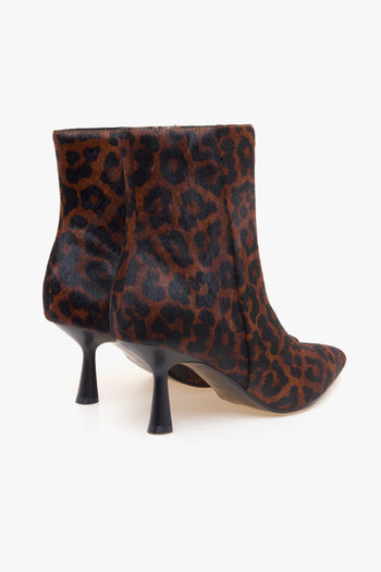 Tronchetto in cavallino maculato con tacco 70 mm - 3