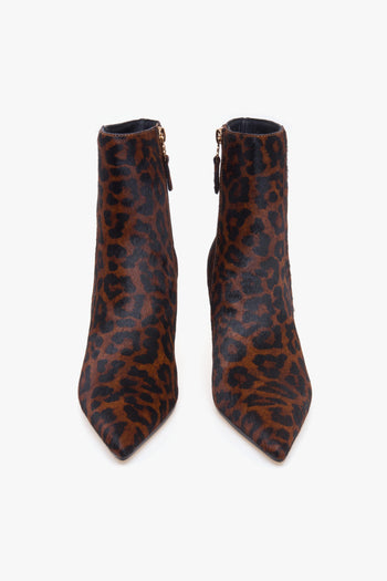 Tronchetto in cavallino maculato con tacco 70 mm - 5