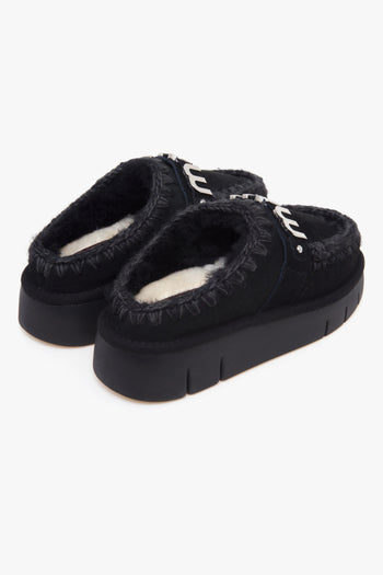 Bounce Clog in camoscio con maxi logo - 3