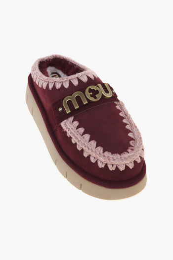 Bounce Clog in camoscio con maxi logo - 4