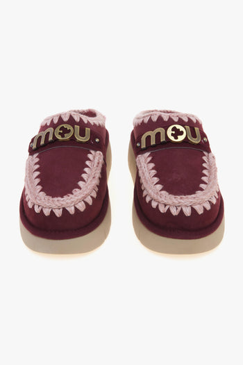 Bounce Clog in camoscio con maxi logo - 5