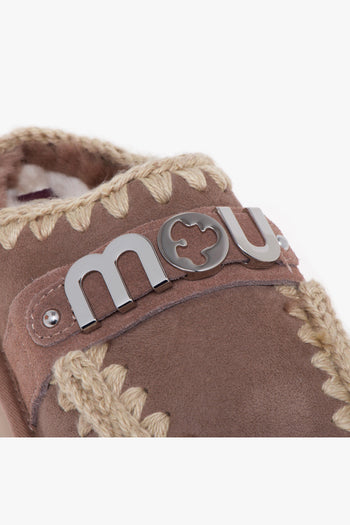 Bounce Clog in camoscio con maxi logo - 4