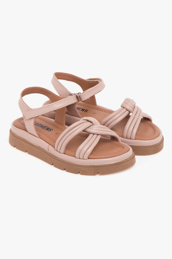 Sandalo in pelle con fascia mignon annodati - 2