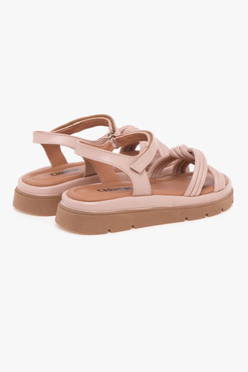 Sandalo in pelle con fascia mignon annodati - 3