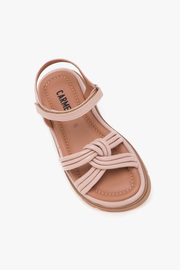 Sandalo in pelle con fascia mignon annodati - 4