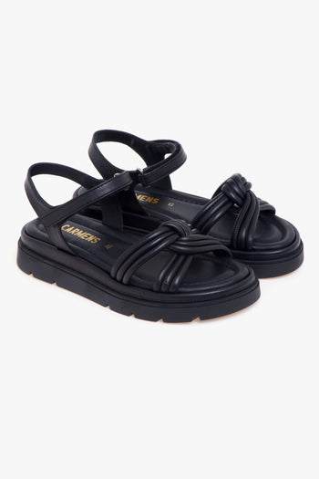 Sandalo in pelle con fascia mignon annodati - 2