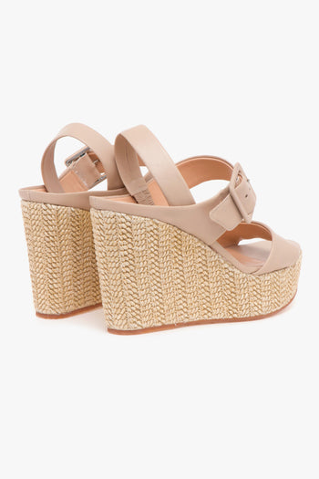 Sandalo in nappa con zeppa in corda 105 mm - 3