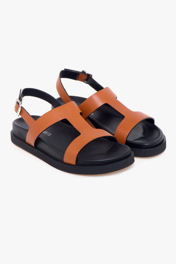 Sandalo basso in pelle a taglio vivo - 2