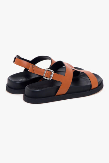 Sandalo basso in pelle a taglio vivo - 3