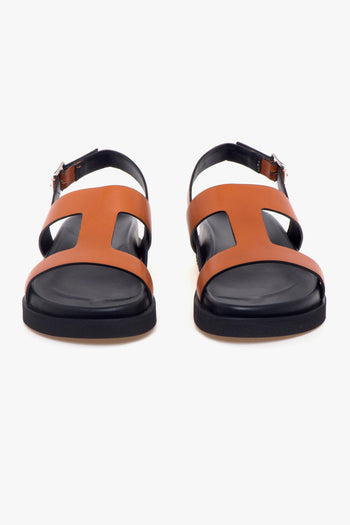 Sandalo basso in pelle a taglio vivo - 5