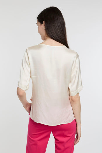 T-shirt in viscosa effetto satin - 5