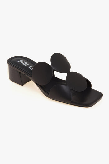 Sandalo in pelle con doppia fascia e tacco 45 mm - 4