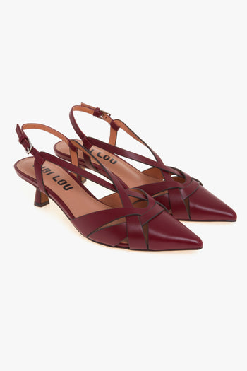 Slingback in pelle con tacco 55 mm - 2