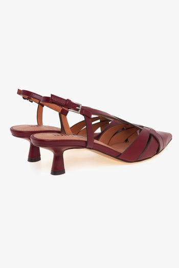 Slingback in pelle con tacco 55 mm - 3