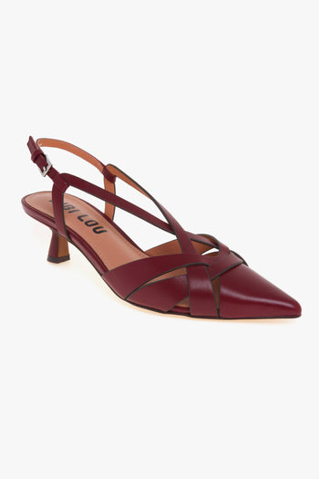 Slingback in pelle con tacco 55 mm - 4