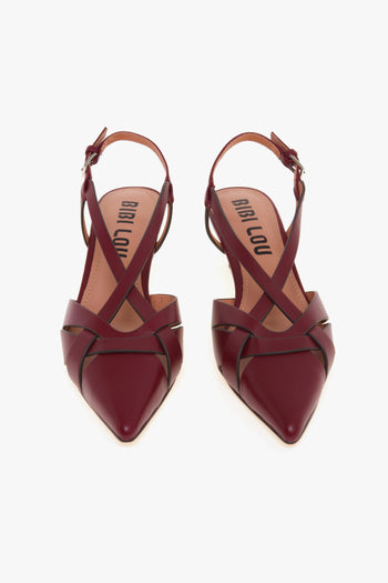 Slingback in pelle con tacco 55 mm - 5