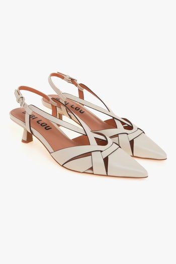 Slingback in pelle con tacco 55 mm - 2