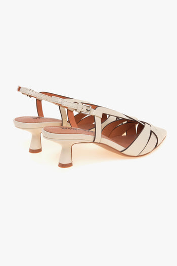 Slingback in pelle con tacco 55 mm - 3