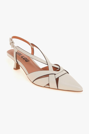 Slingback in pelle con tacco 55 mm - 4
