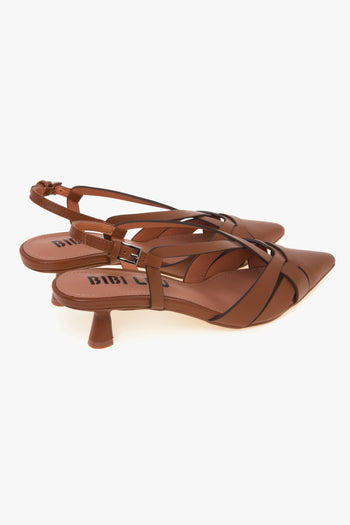 Slingback in pelle con tacco 55 mm - 3