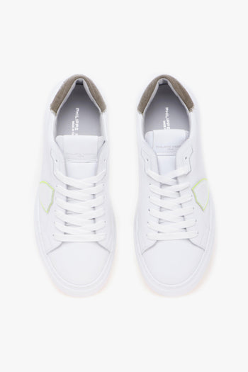 Sneaker Temple in pelle BIANCO - VERDE - 5