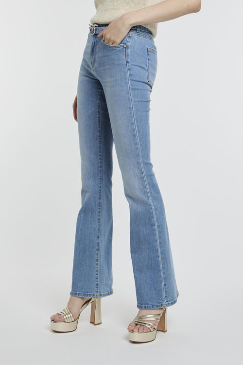 Jeans a zampa in denim stretch - 2