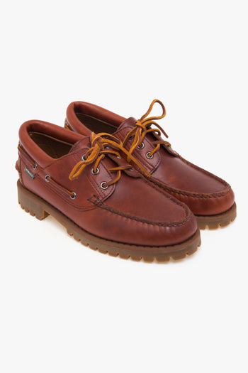 Scarpa allacciata Acadia in pelle oliata con suola in gomma carrarmato - 2