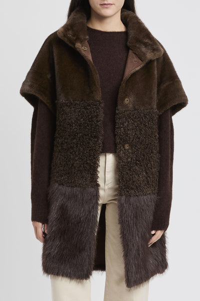 Ecopelliccia con manica corta