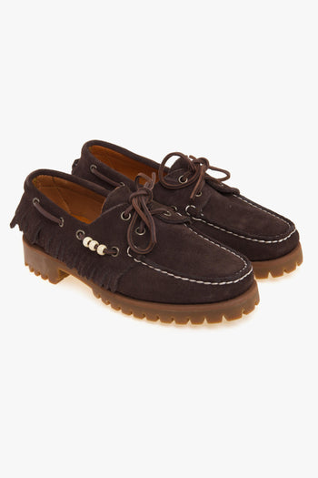 Scarpa Ranger in camoscio con frange - 2