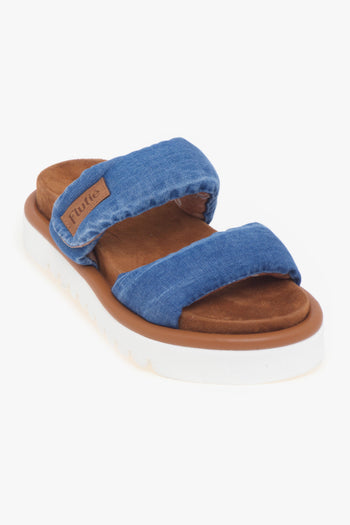 Slipper Flufiè con doppia fascia effetto denim e suola in EVA - 4