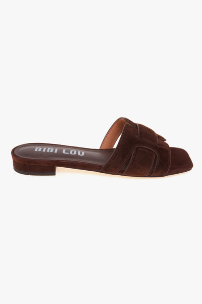 Mules in suede