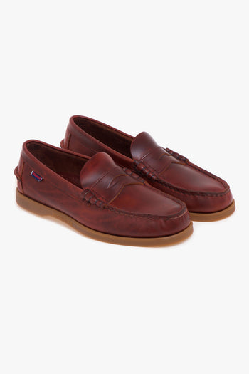 Mocassino da barca Dolphin in pelle cerata con suola in gomma - 2