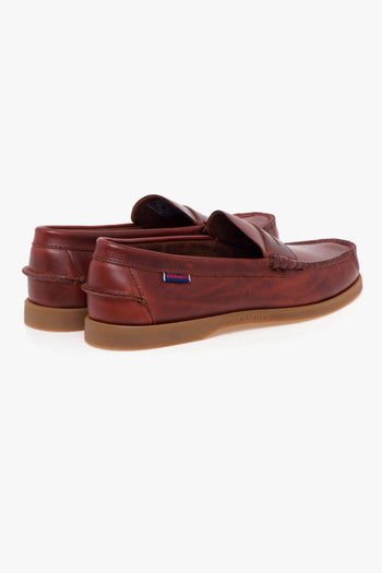 Mocassino da barca Dolphin in pelle cerata con suola in gomma - 3