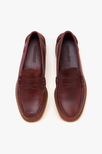 Mocassino da barca Dolphin in pelle cerata con suola in gomma - 5