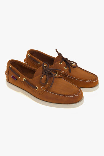 Mocassino da barca Portland Artisan Texas in nabuck anticato con suola in gomma - 2