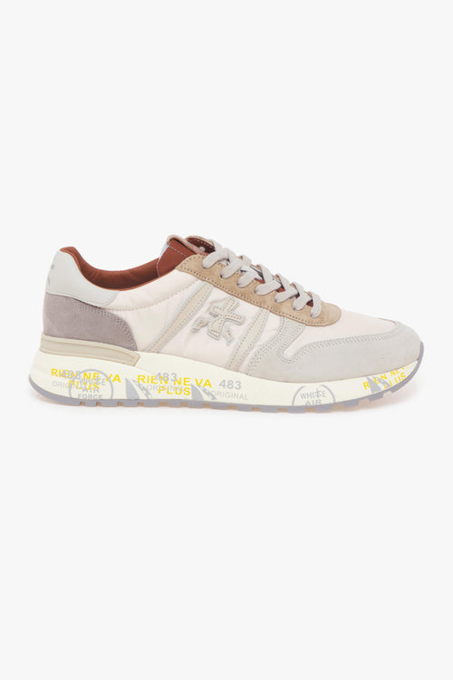 Sneaker Lander in camoscio e tessuto