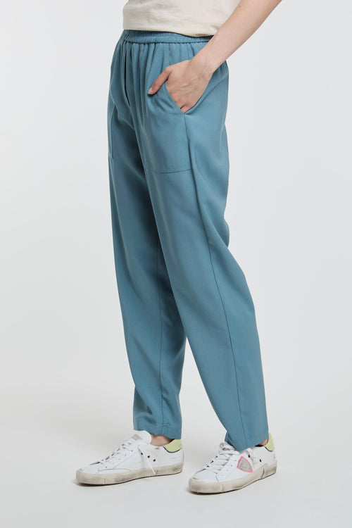 Pantalone in viscosa con elastico in vita - 2